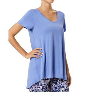 Hue Women's Size Medium Blue / Purple Soft Pajama Short-Sleeve Tee NWT